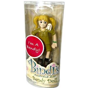Vintage Bindi’s Australia Zoo Bendy Doll Steve Irwin Wildlife Collectible Toy